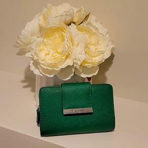 Tahari Ribbed Vegan RFI Leather Wallet